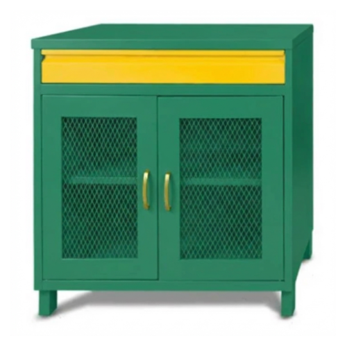 שידה 2 דלתות רשת + מגירה - צבע ירוק
