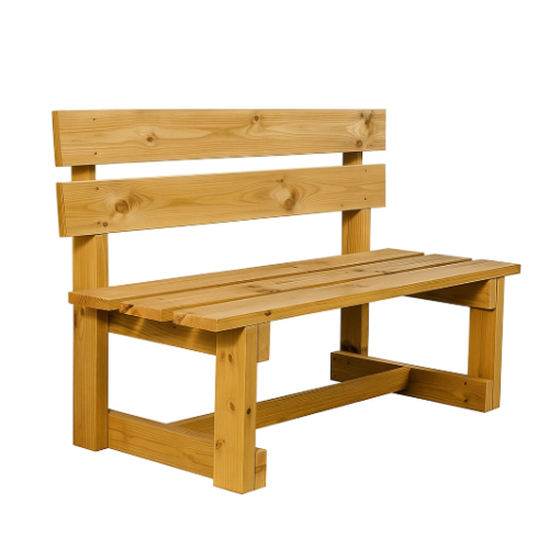 ספסל נורדי – ספסל עץ חזק ופשוט בעיצוב קלאסי צבע אלון