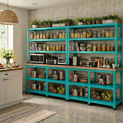 ספריית מטבח מודולרית מודומוס "ספייס-שף 240" צבע טורקיז