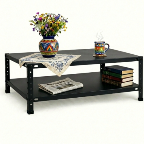 שולחן סלון מתכת 120/60/60 צבע שחור