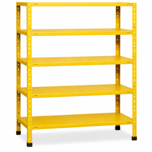 סט מדפי מתכת 5 קומות - 30/120/150 צבע צהוב