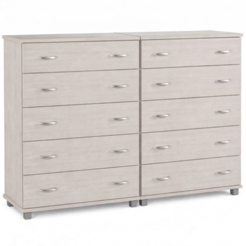 שידת 10 מגירות מהודרת - צבע מייפל מולבן