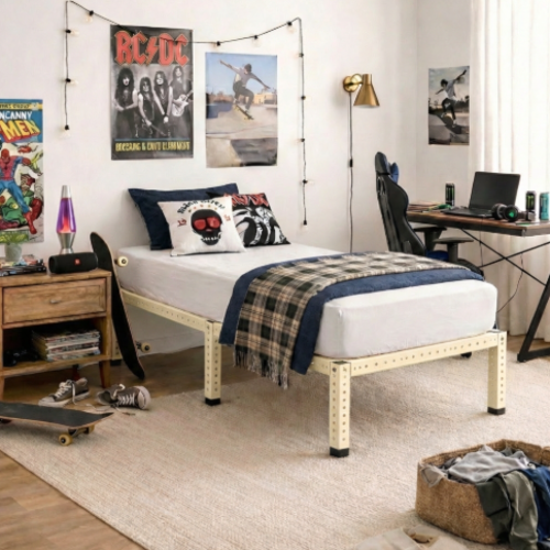 מיטת יחיד מודומוס Axis  מדה 190/90 CM צבע קרם