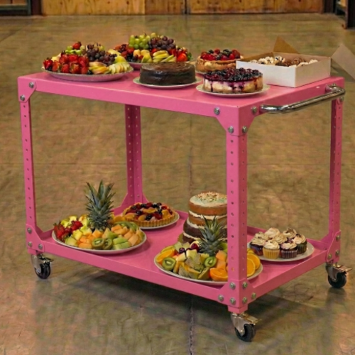 עגלת שירות מודולרית דגם “אורבן-רול מודומוס” צבע ורוד