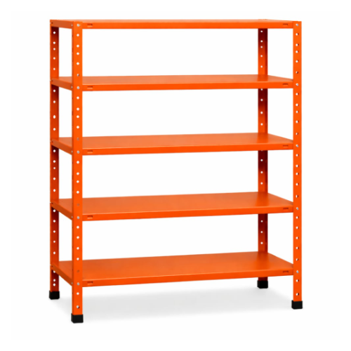 סט מדפי מתכת 5 קומות - 30/120/150 צבע כתום 