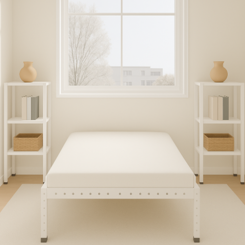 מיטה מודרנית כולל2 שידות בצבע לבן דגם אורבולייט יאנג