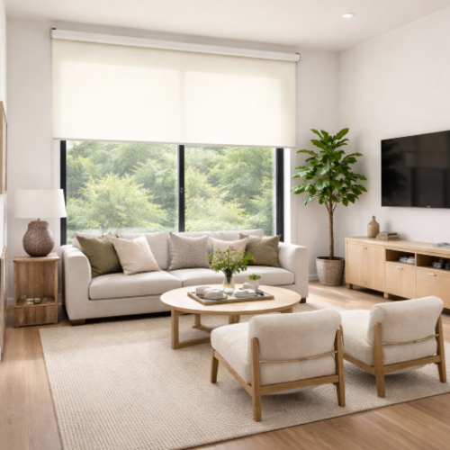 סוכך מסך למרפסת 2.7*1.8 מטר שמנת