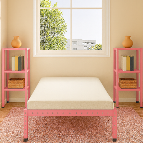 מיטה מודרנית כולל2 שידות בצבע ורוד  דגם אורבולייט יאנג