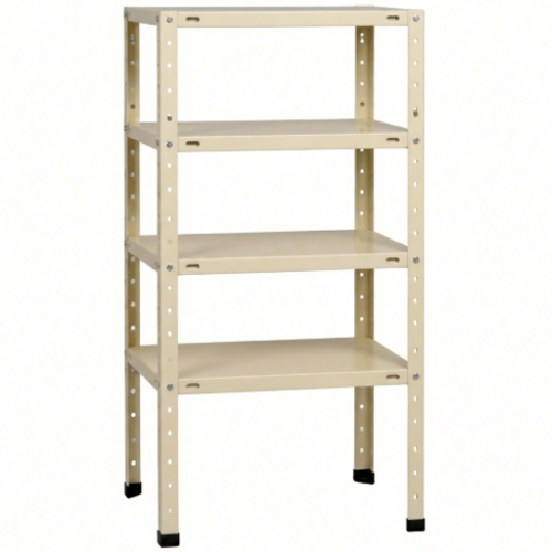 מדף מתכת מודולרי ואסתטי בעיצוב נקי ו דגם פלקסו - צבע קרם 30/60/80
