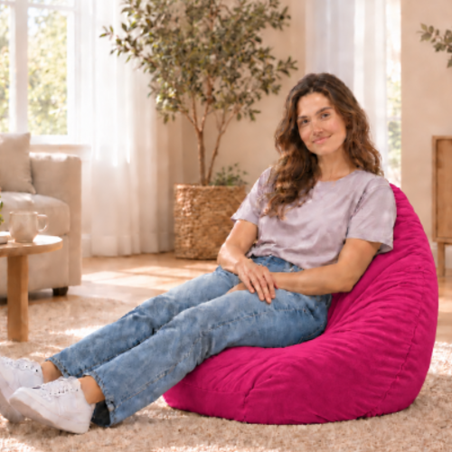 פוף אגס מתמסר לגוף, מתאים לנוער ולמבוגרים כאחד - ורוד פוקסיה 