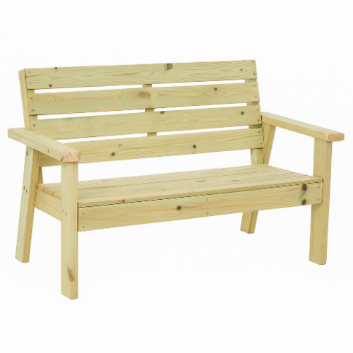 ספסל "אלטונה" – עץ טבעי למרפסת ולגינה