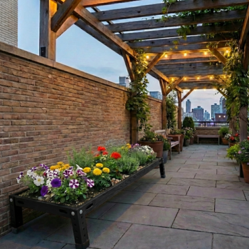 אדנית מודומוס TerraLine 120 - צבע שחור 