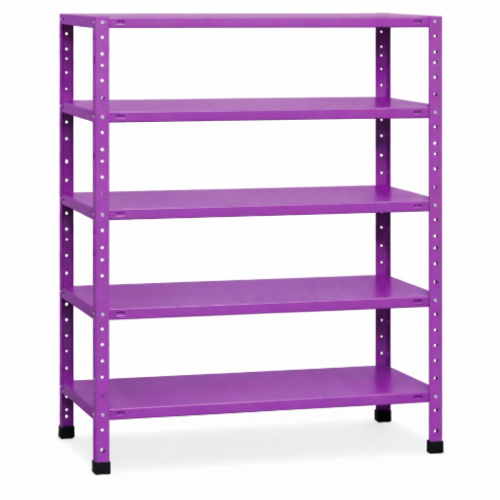 סט מדפי מתכת 5 קומות - צבע סגול 