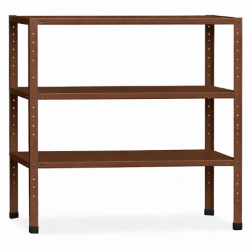 מזנון מתכת אורך 100 ס"מ רוחב 40 ס"מ גובה 60 ס"מ צבע חום