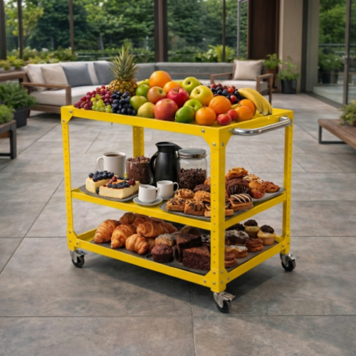 עגלה מודולרית דגם רולינג שף צבע צהוב