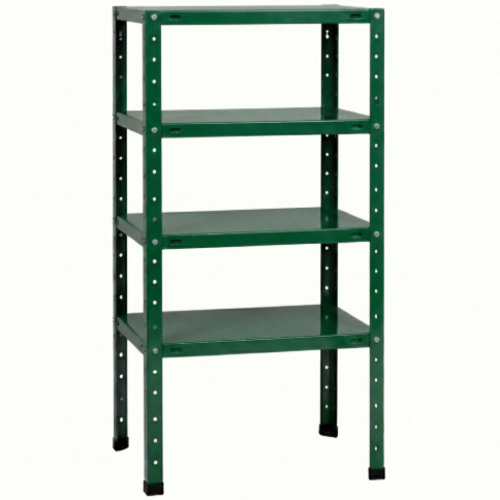 מדף מתכת מודולרי ואסתטי בעיצוב נקי ו דגם פלקסו - צבע ירוק 30/60/100