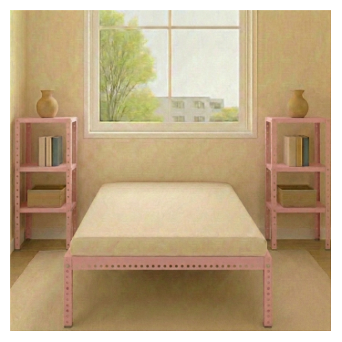 מיטה מודרנית כולל2 שידות בצבע ורוד  דגם אורבולייט יאנג