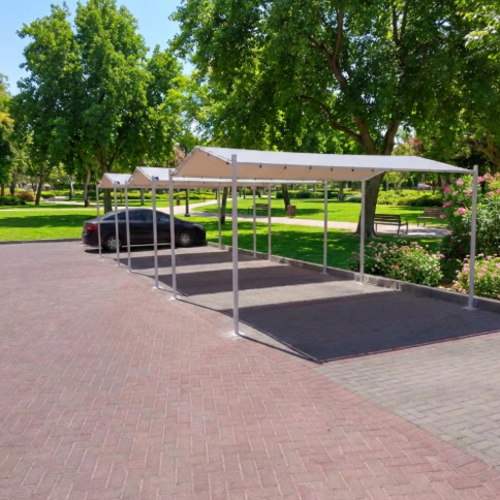 גזיבו חניה 3  מטר על 4 מטר כולל גג שימשונית אטום למים( השיפועים לצד ימין ושמאל).