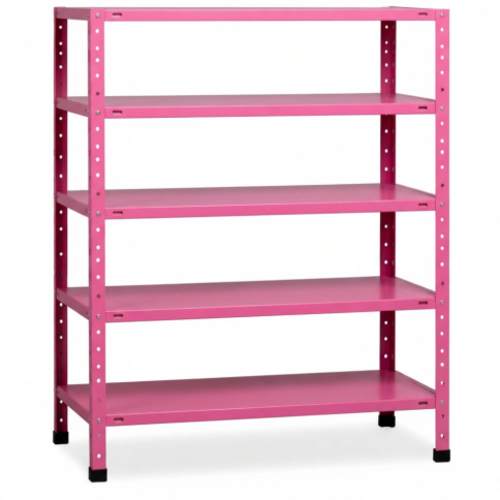 סט מדפי מתכת 5 קומות - 30/120/150 צבע ורוד
