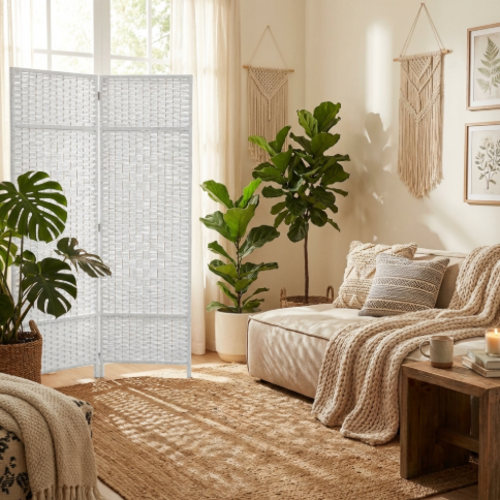 פרגוד מתקפל - 2 - כנפיים  נפתח עד 100  ס"מ. מבית H.KLEIN‏ - צבע לבן 