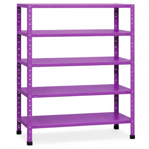 סט מדפי מתכת 5 קומות - 30/120/150 צבע סגול 