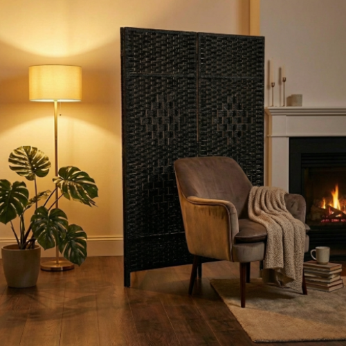 פרגוד מתקפל -2 כנפיים  נפתח עד 100 ס"מ. מבית H.KLEIN‏ - צבע שחור