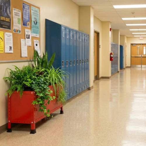 אדנית מתכת מודולוס UrbanBox 90 צבע אדום