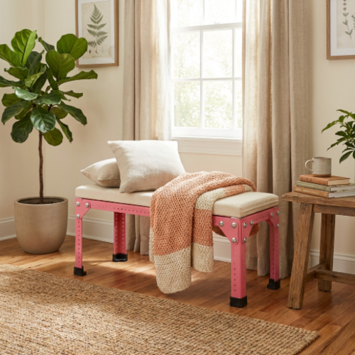 ספסל מודומוס דגם "סאנברייט 120" ורוד