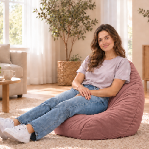 פוף אגס מתמסר לגוף, מתאים לנוער ולמבוגרים כאחד  - ורוד עתיק