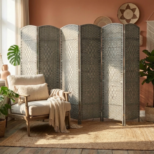 פרגוד מתקפל - 6 - כנפיים  נפתח עד 300  ס"מ. מבית H.KLEIN‏ - צבע אפור