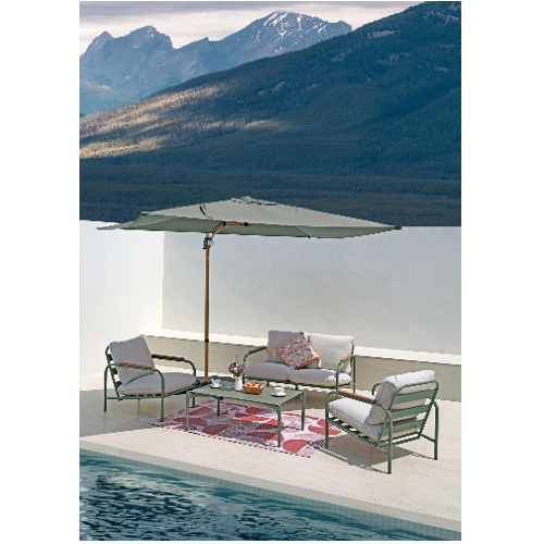 מערכת ישיבה אלומיניום דו מושבי דגם קימו  -  צבע ירוק