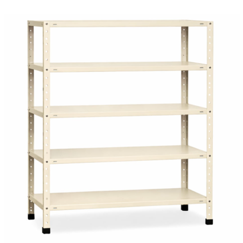 סט מדפי מתכת 5 קומות - 30/120/150 צבע קרם
