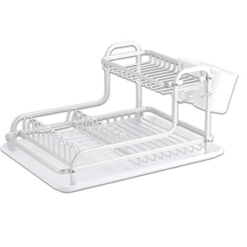 מייבש כלים אלומיניום – דגם קומפקט פרו לבן