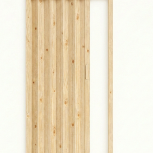 דלת אקורדיון הרמוניקה - צבע אורן