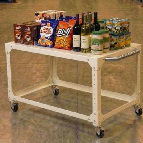 עגלת שירות מודולרית דגם “אורבן-רול” מבית מודומוס צבע קרם