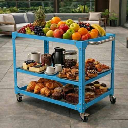 עגלה מודולרית דגם רולינג שף צבע כחול