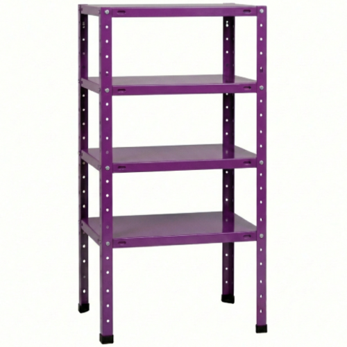 מדף מתכת מודולרי ואסתטי בעיצוב נקי ו דגם פלקסו - צבע סגול 30/60/80