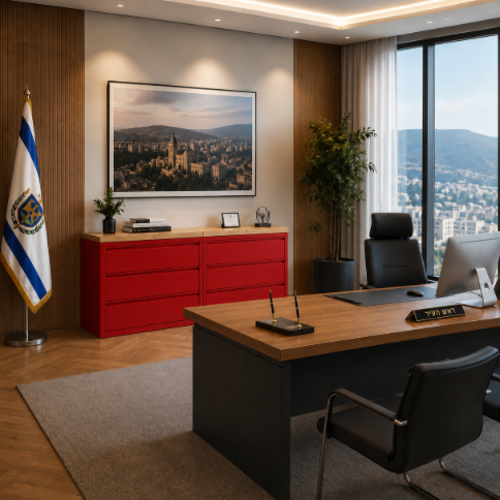 קומודת עבודה מודולארית “אורבן פיין” אדום