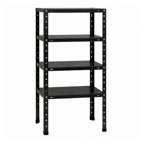 מדף מתכת מודולרי ואסתטי בעיצוב נקי ו דגם פלקסו - צבע שחור 30/60/80