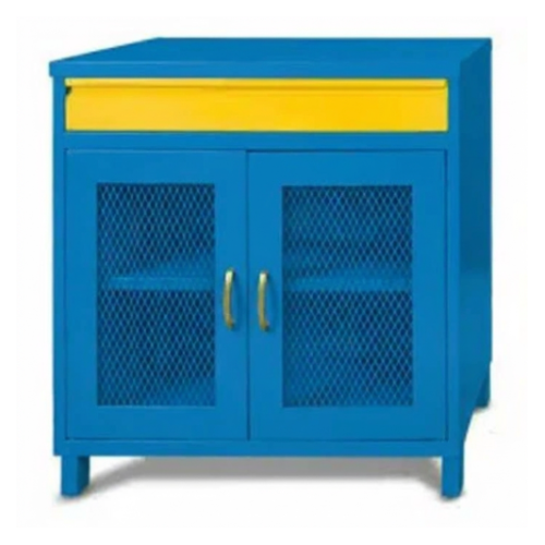 שידה 2 דלתות רשת + מגירה - צבע תכלת 