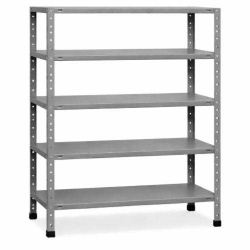 סט מדפי מתכת 5 קומות - צבע אפור