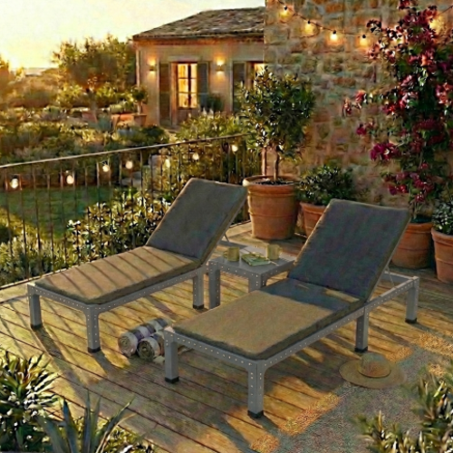 מודומוס TwinWave 192 סט 2 מיטות ושולחן צד - צבע אפור