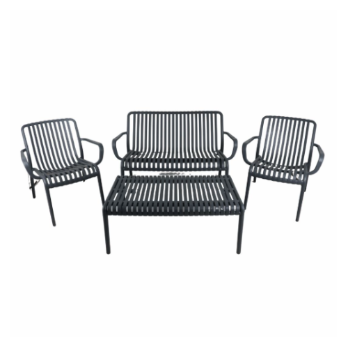 פינת ישיבה "נובה" בצבע אפור כהה – עיצוב מודרני, עמידות גבוהה ונוחות מושלמת