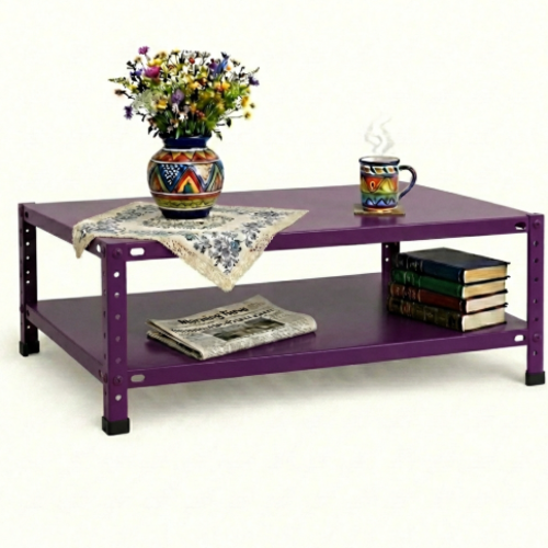 שולחן סלון מתכת 120/60/60  צבע סגול