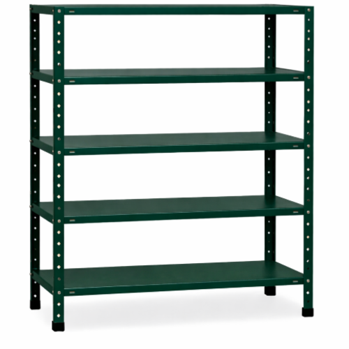 סט מדפי מתכת 5 קומות - צבע ירוק
