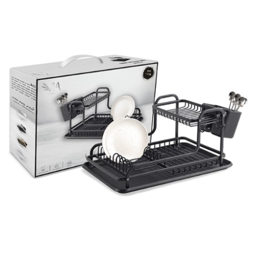 מייבש כלים אלומיניום – דגם קומפקט פרו  שחור