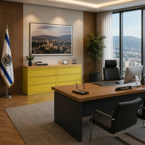 קומודת עבודה מודולארית “אורבן פיין” צהוב 