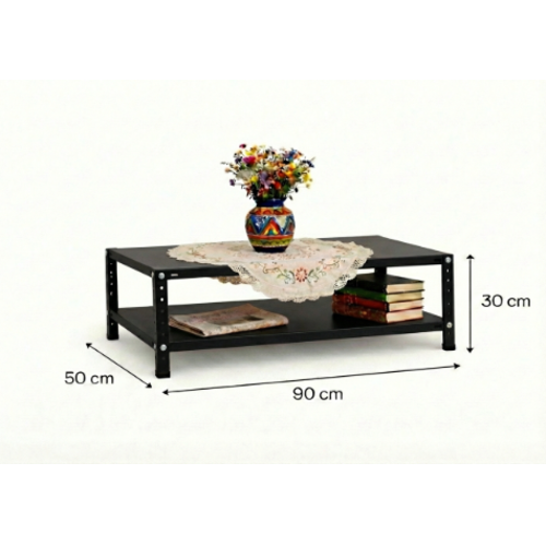 שולחן סלון מתכת 60/90 /50 צבע שחור 