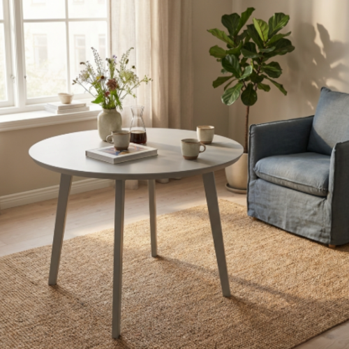 שולחן צד לונה לבן 50 ס"מ