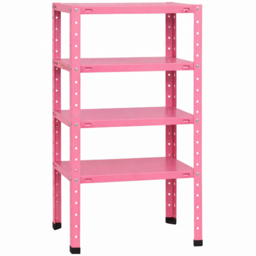 מדף מתכת מודולרי ואסתטי בעיצוב נקי ו דגם פלקסו - צבע ורוד  30/60/80